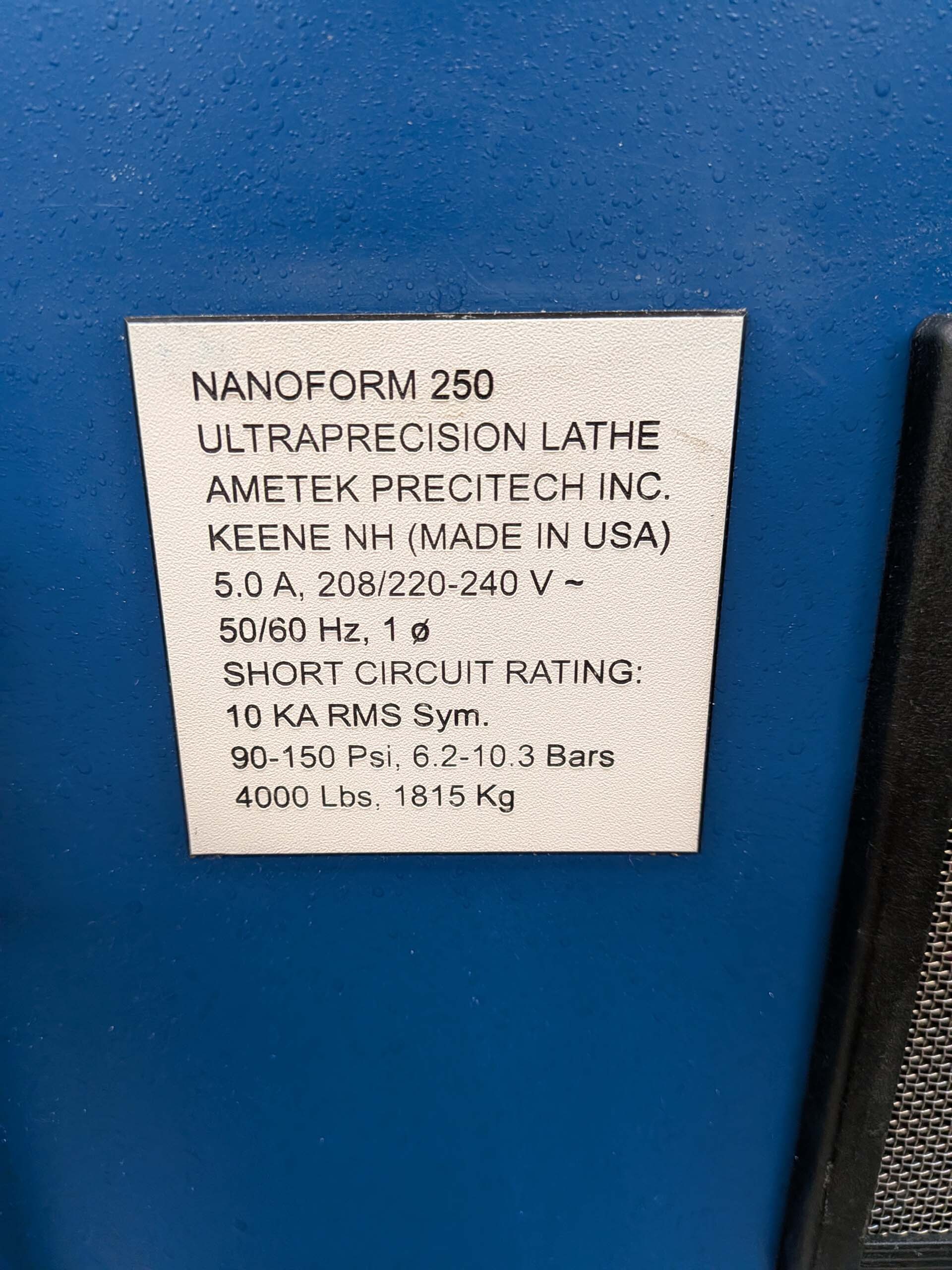 Photo Utilisé PRECITECH Nanoform 250 Ultra À vendre