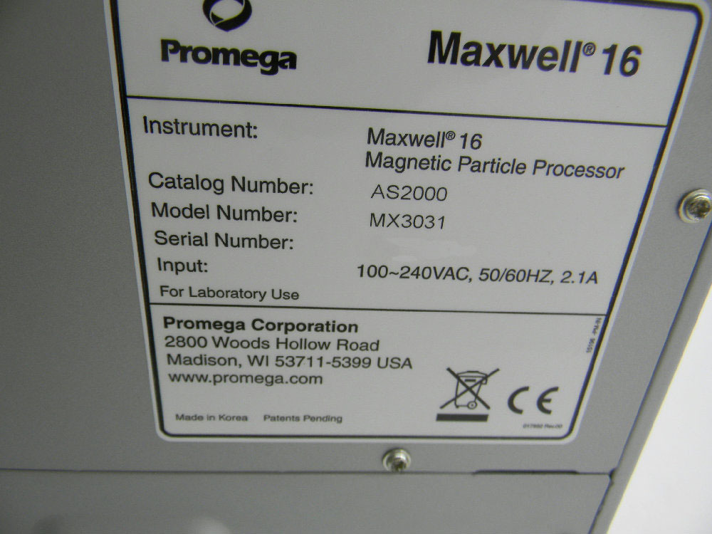 フォト（写真） 使用される PROMEGA Maxwell 16 販売のために