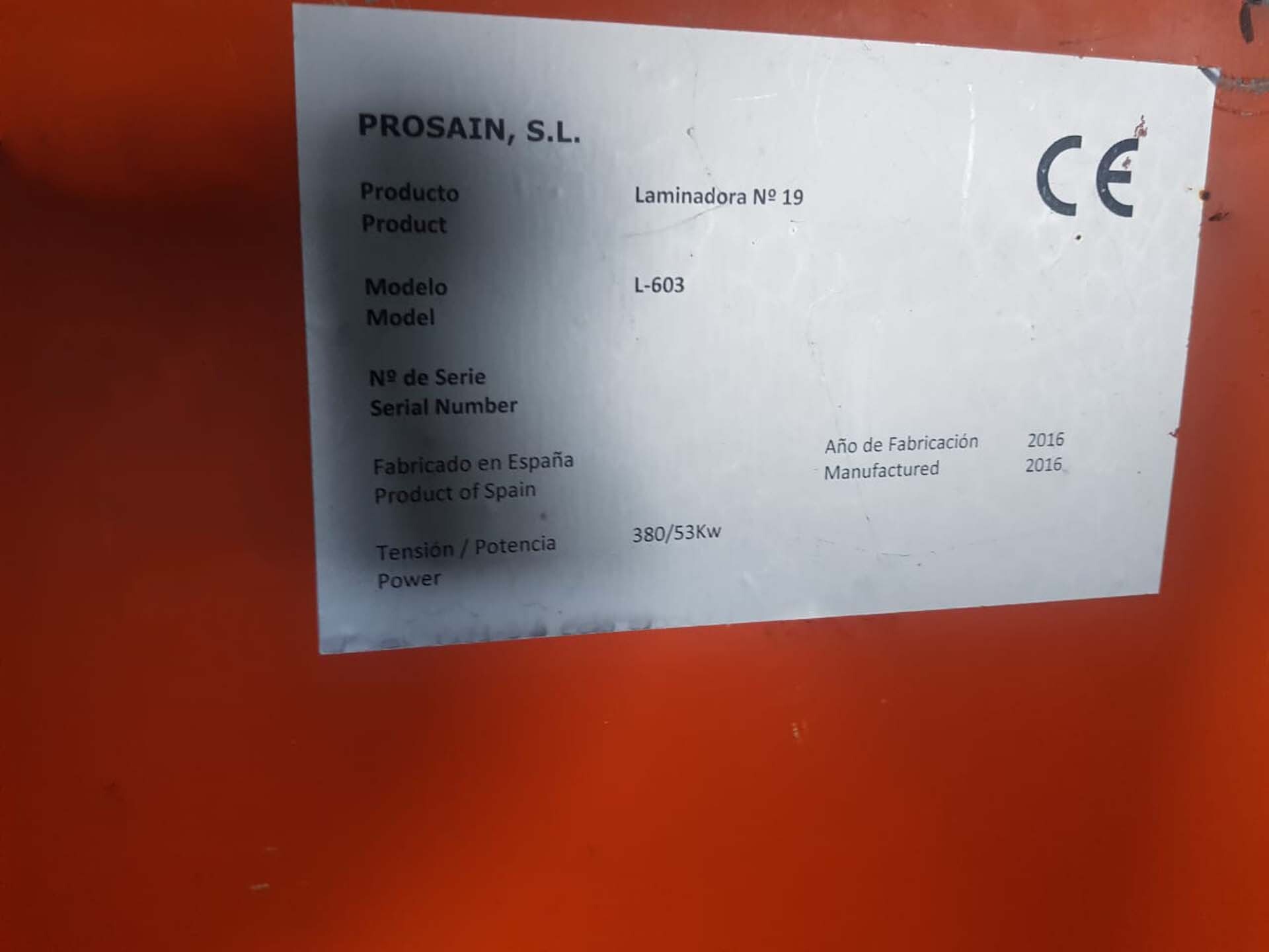 Photo Used PROSAIN L 603 For Sale