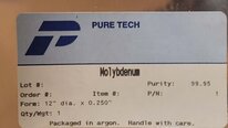 圖為 已使用的 PURETEC Lot of Sputtering targets 待售