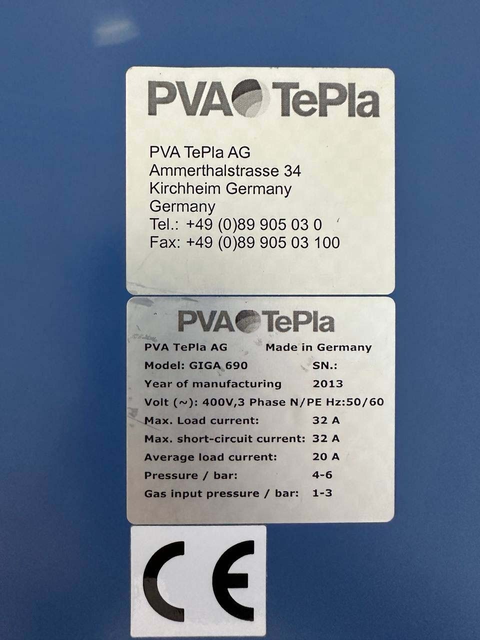 圖為 已使用的 PVA TEPLA / TECHNICS Giga 690 待售