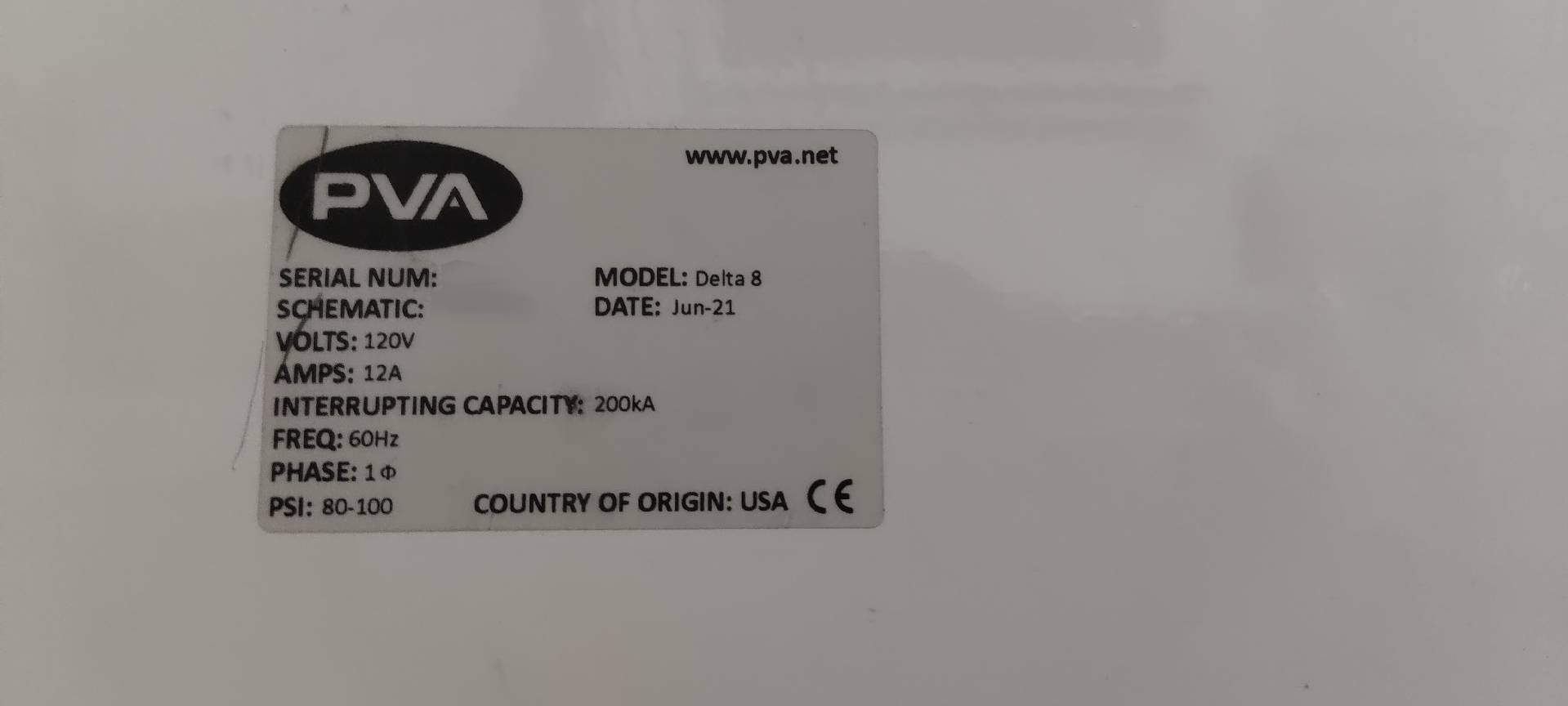 图为 已使用的 PVA Delta 8 待售