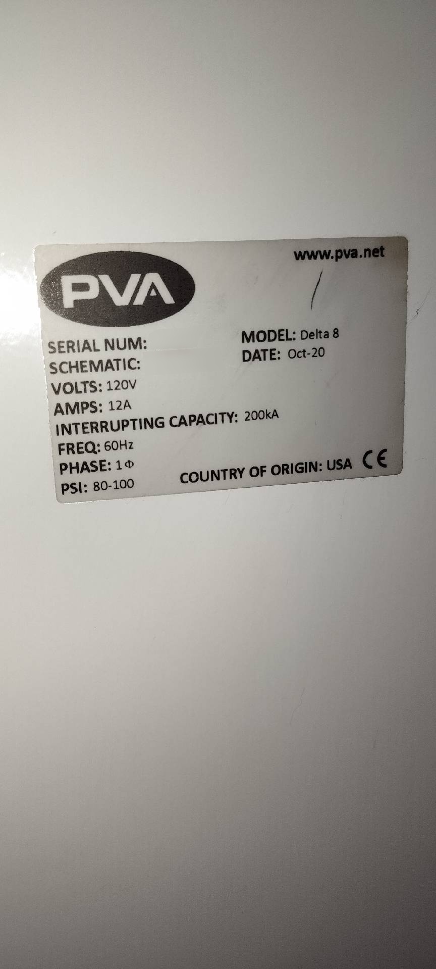 图为 已使用的 PVA Delta 8 待售