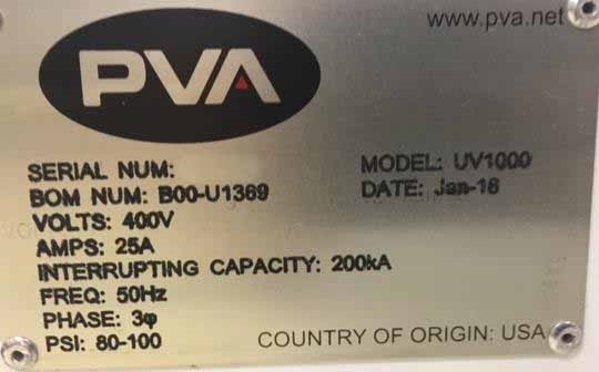 Photo Used PVA UV 1000 For Sale