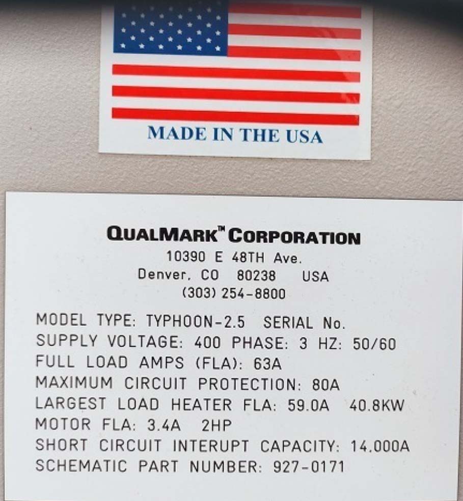 QUALMARK Typhoon 2.5 Chamber used for sale price #293776372 > buy from CAE