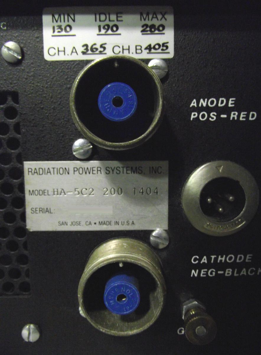 フォト（写真） 使用される RADIATION POWER SYSTEMS HA-5C2 200 1404 販売のために