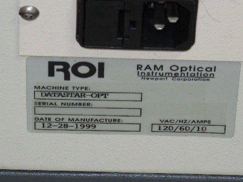 Photo Used RAM OPTICAL INSTRUMENTATION DATA STAR-OPT For Sale