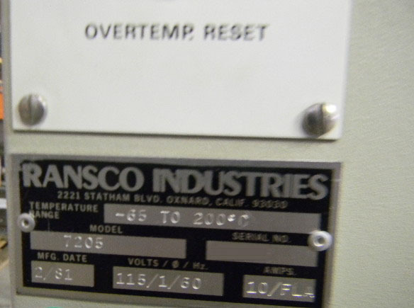 圖為 已使用的 RANSCO 7205 待售