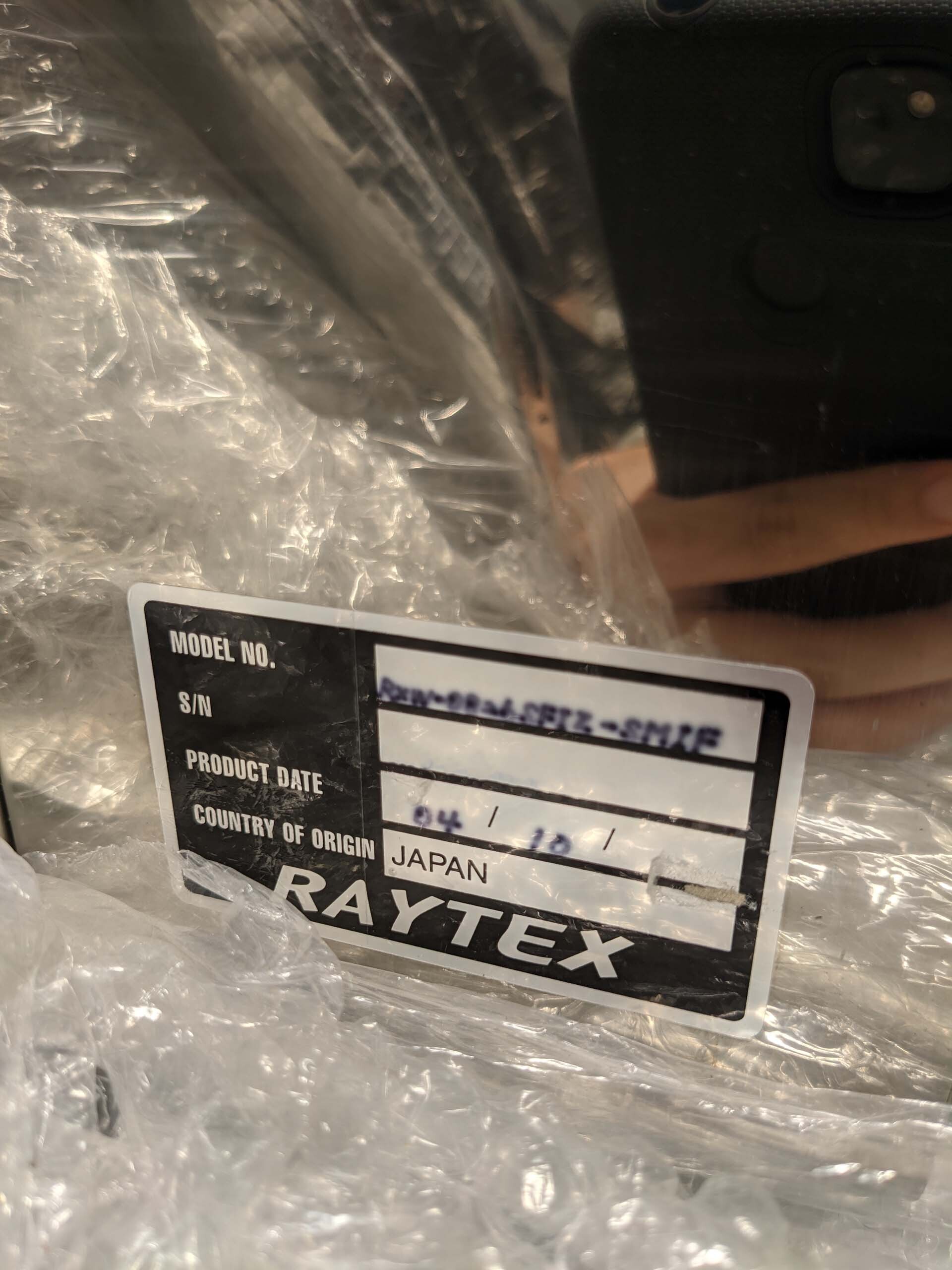 Photo Used RAYTEX RXW-0826SFIX-SMIF For Sale
