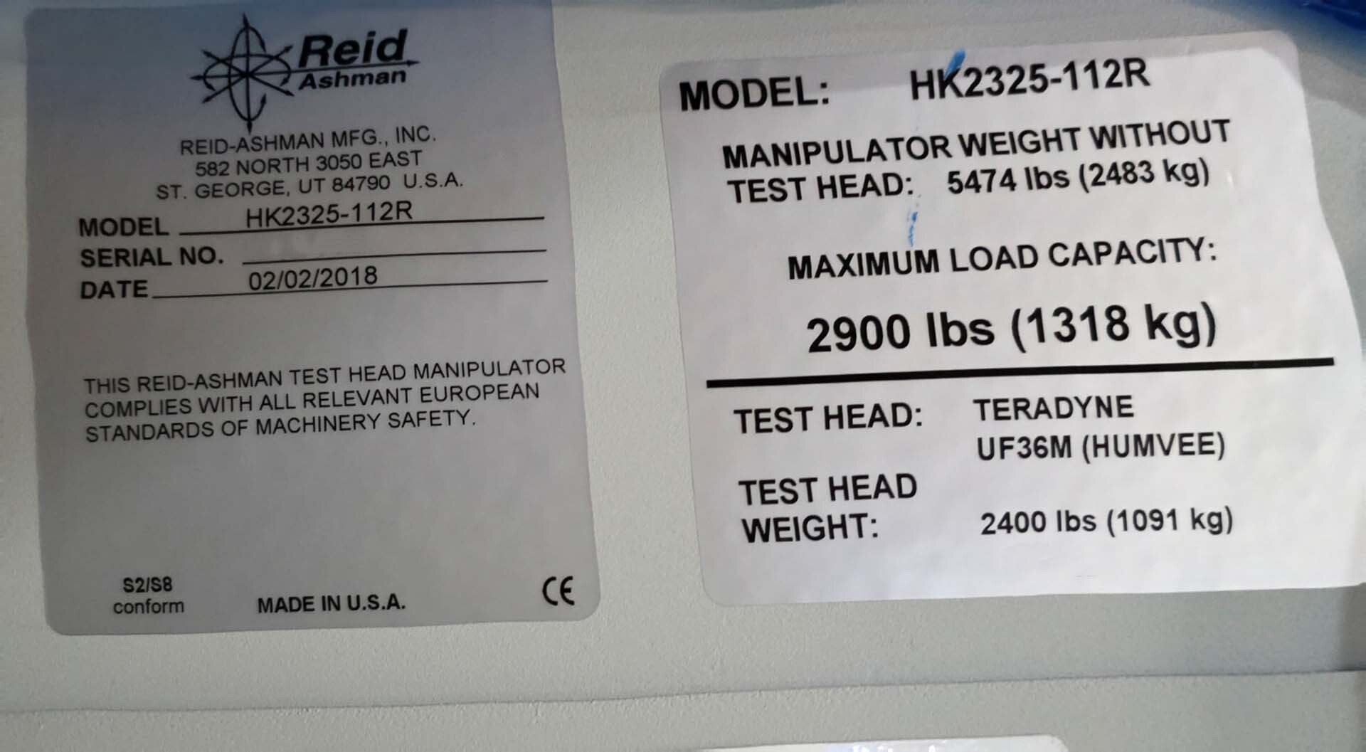 Foto Verwendet REID ASHMAN HK2325-112R Zum Verkauf
