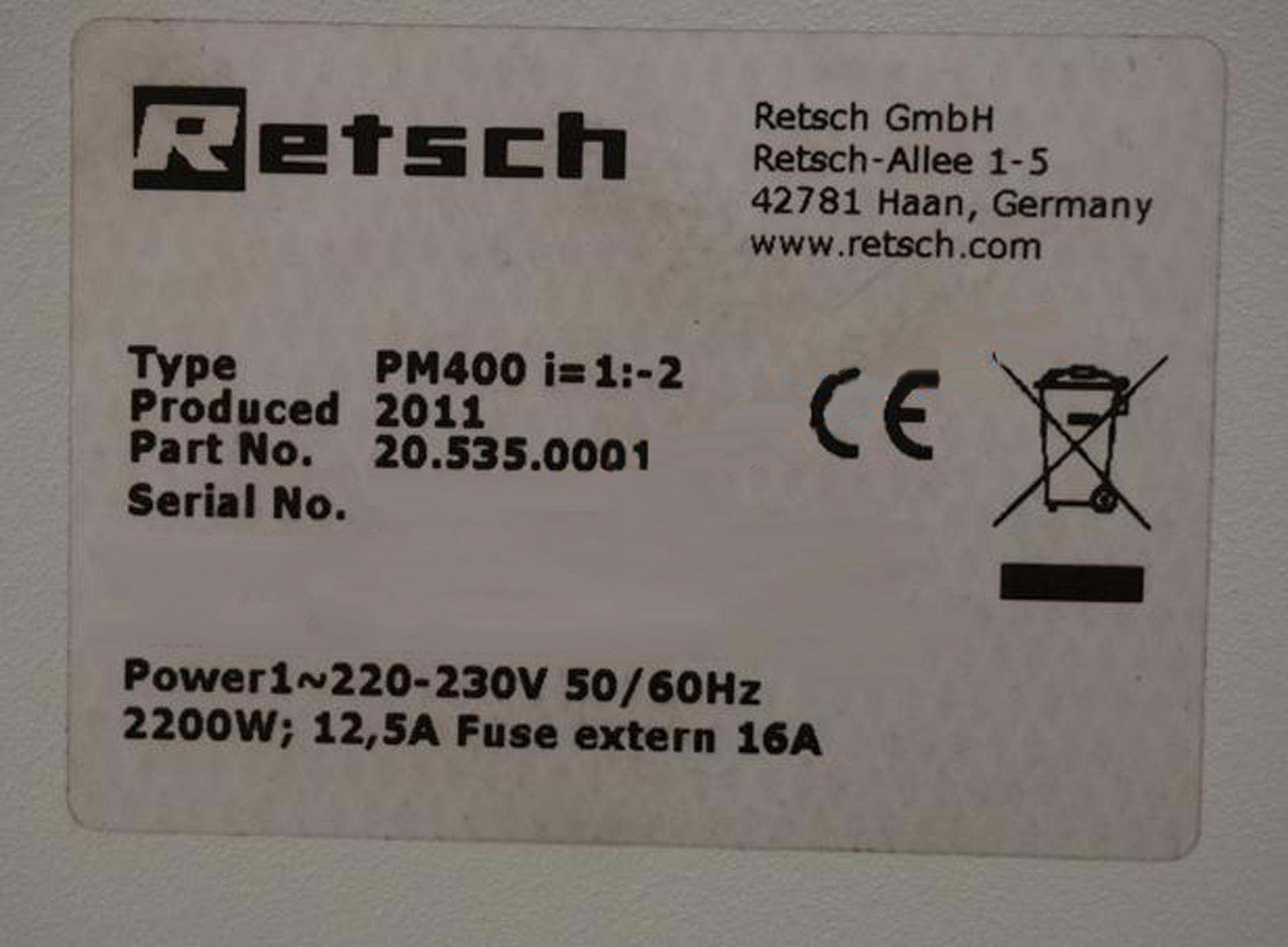 Photo Used RETSCH PM-400 For Sale