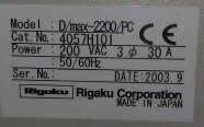 Photo Used RIGAKU D / Max-2200 / PC For Sale