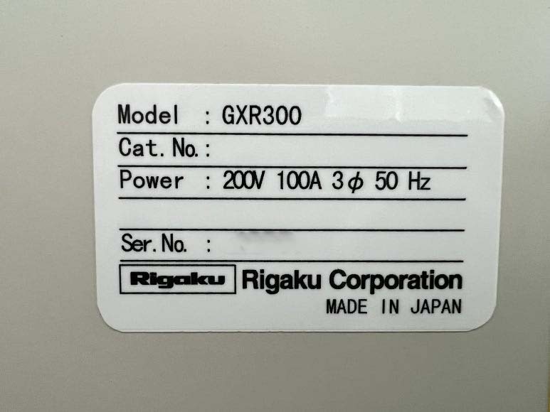 Photo Used RIGAKU GXR-300 For Sale