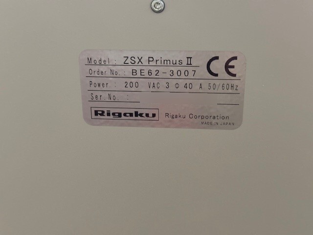 RIGAKU XRF ZSX Primus II X-ray Equipment used for sale price
