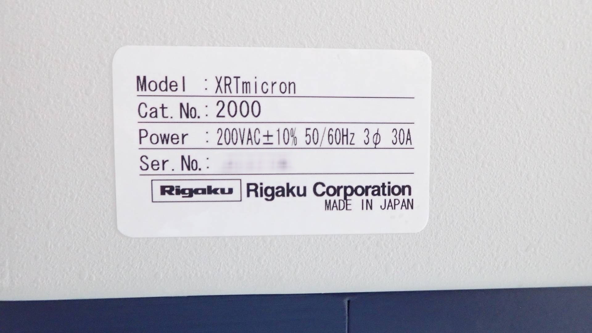 圖為 已使用的 RIGAKU XRTmicron 待售