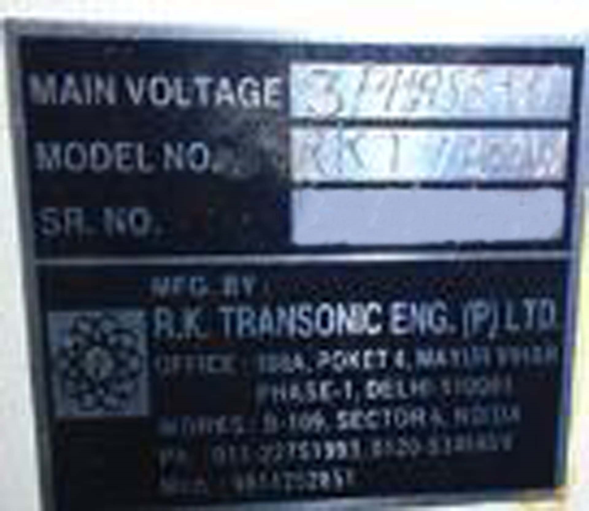 Photo Used RK TRANSONIC 7200W For Sale