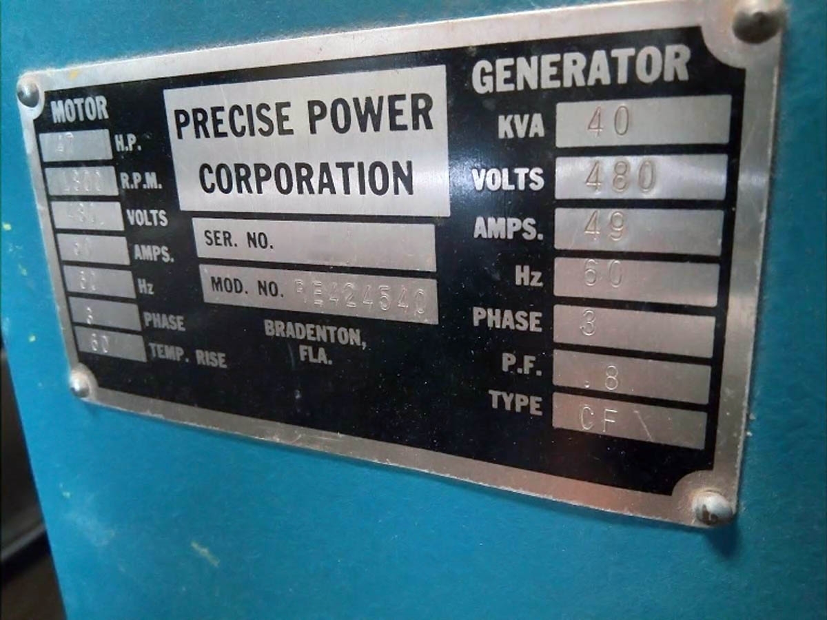 圖為 已使用的 RMG / ROESEL MOTOR GENERATOR / PRECISE POWER CORPORATION RE424540 待售