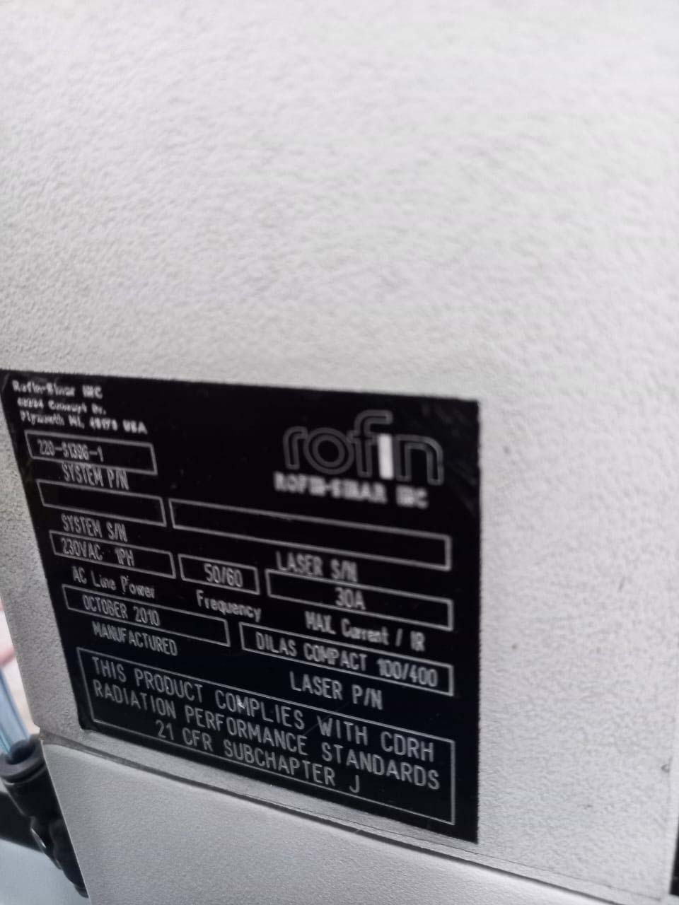 フォト（写真） 使用される ROFIN SINAR 220-LS6002-01 販売のために