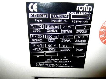 ROFIN SINAR SC-100-ICQ-DK #188154