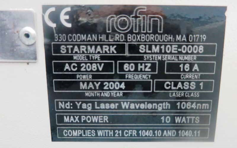 Photo Used ROFIN SINAR SLM 10E For Sale