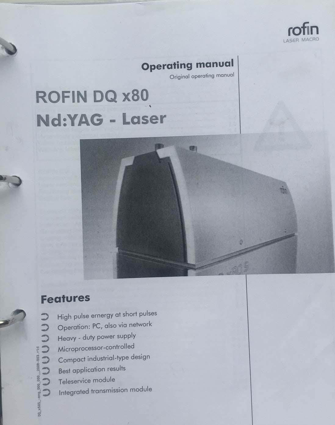 圖為 已使用的 ROFIN DQ x80 待售