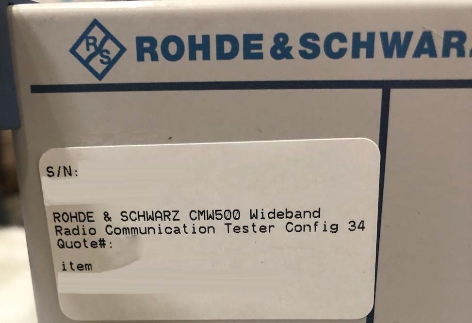 圖為 已使用的 ROHDE & SCHWARZ CMW 500 待售