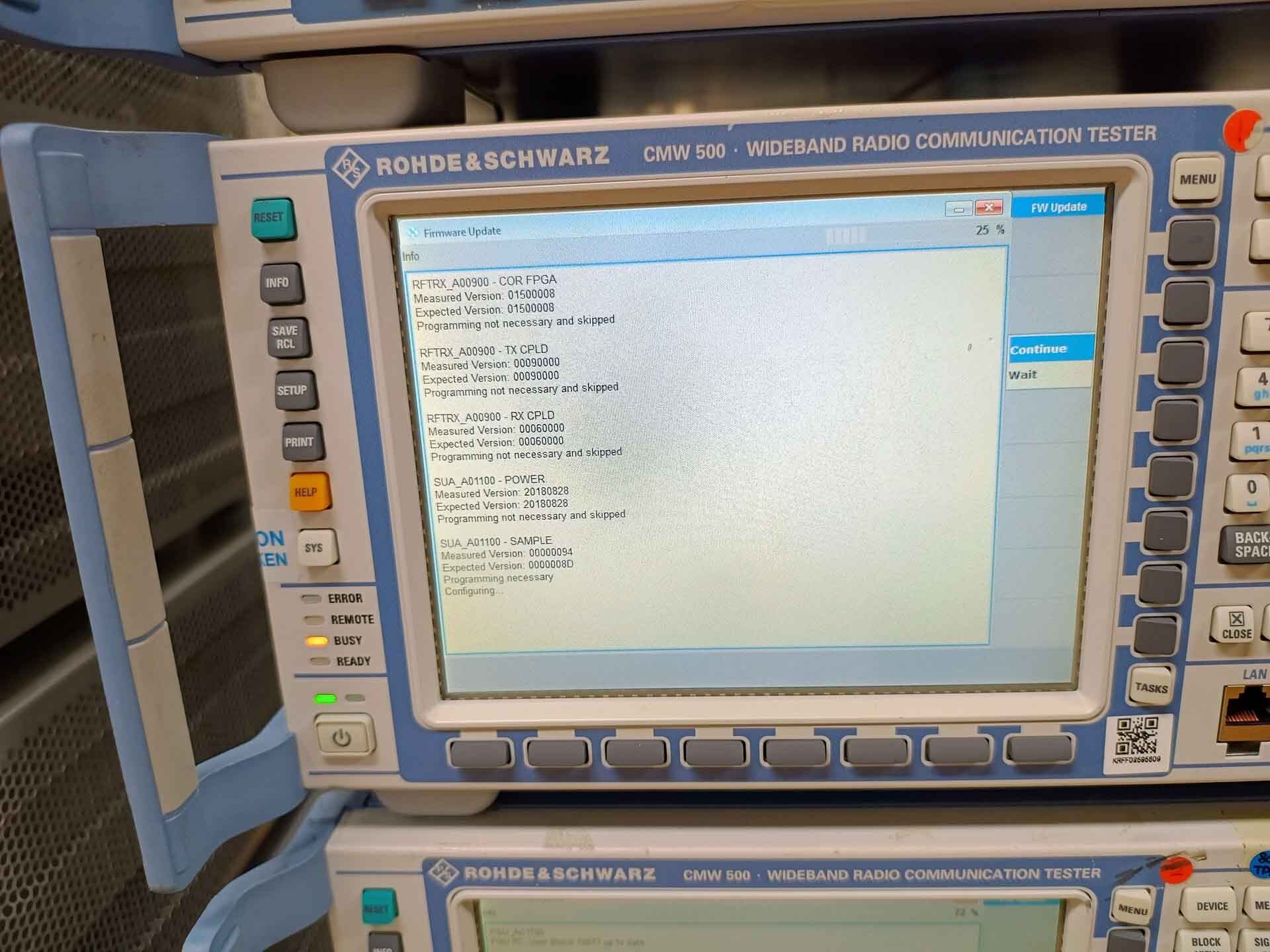 Photo Used ROHDE & SCHWARZ CMW 500 For Sale