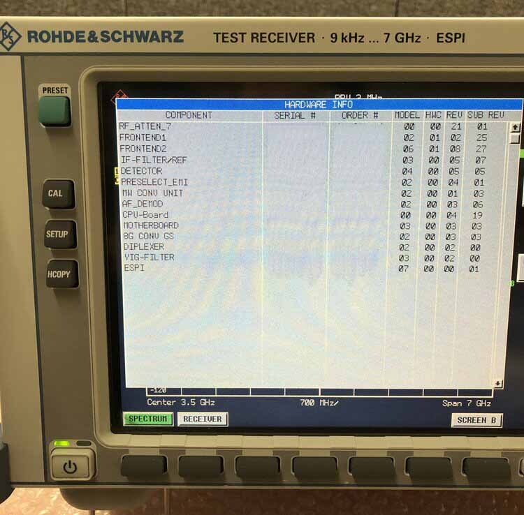 Photo Used ROHDE & SCHWARZ ESPI7 For Sale