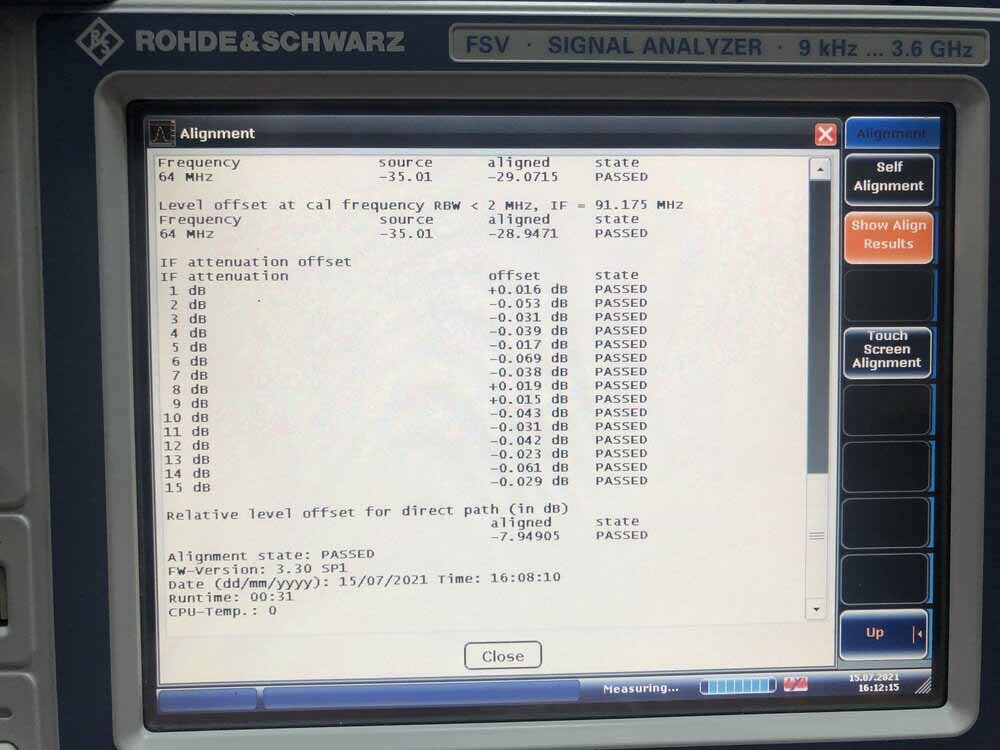 Photo Used ROHDE & SCHWARZ FSV For Sale