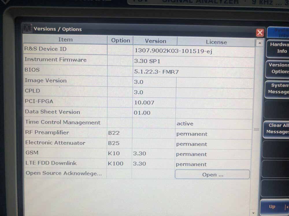 Photo Used ROHDE & SCHWARZ FSV For Sale