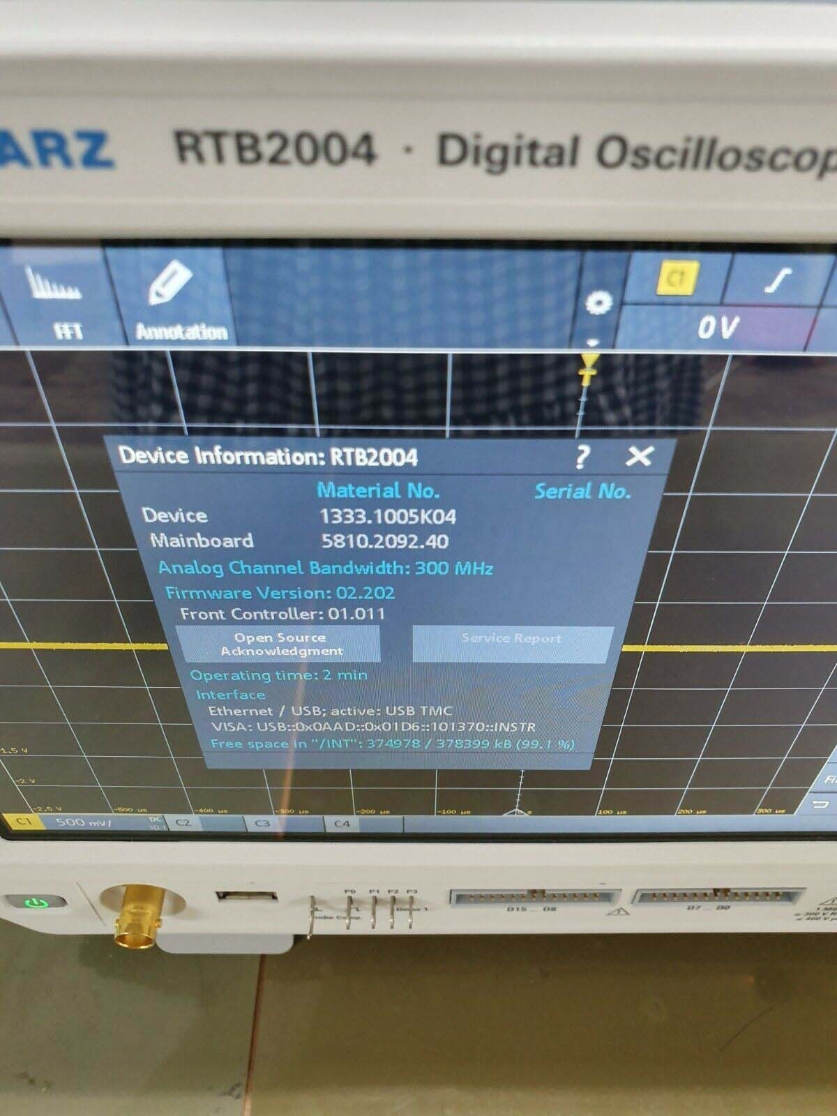 Photo Used ROHDE & SCHWARZ RTB2004 For Sale