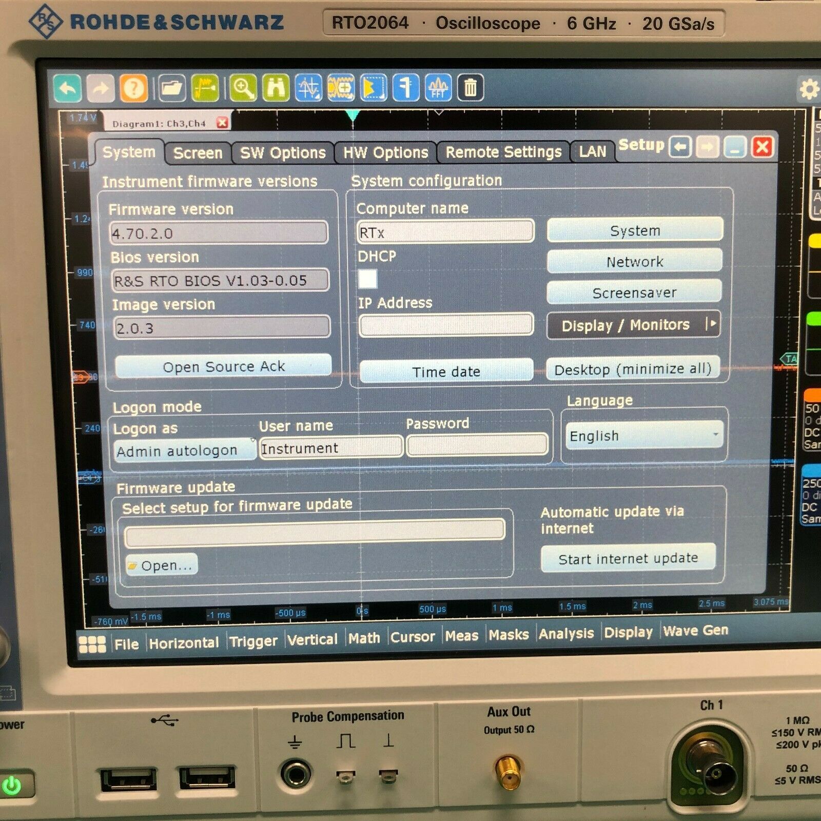 Photo Used ROHDE & SCHWARZ RTO2064 For Sale