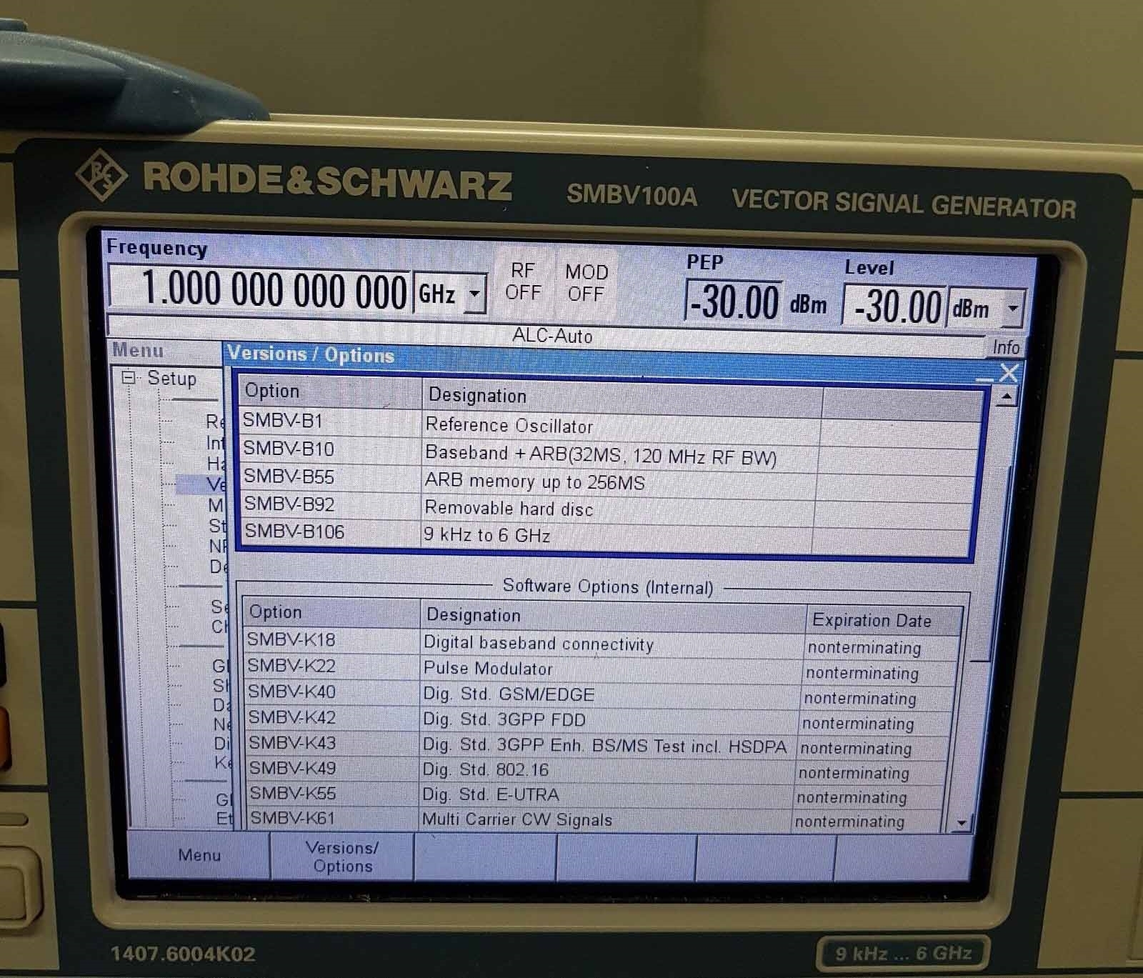 フォト（写真） 使用される ROHDE & SCHWARZ SMBV100A 販売のために