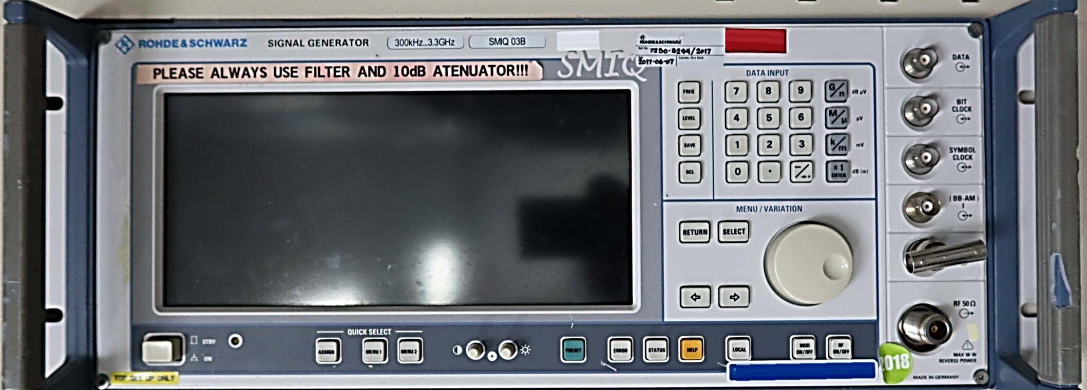 Foto Verwendet ROHDE & SCHWARZ SMIQ Zum Verkauf