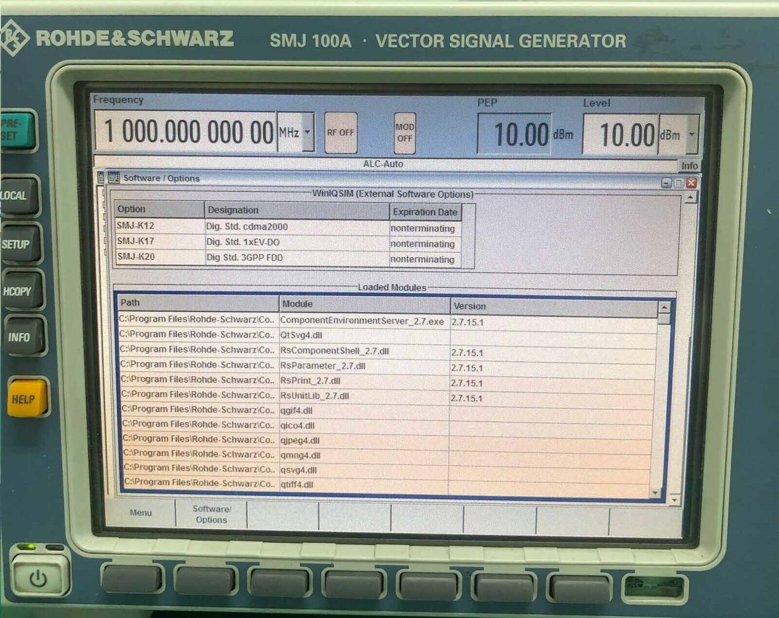 圖為 已使用的 ROHDE & SCHWARZ SMJ100A 待售