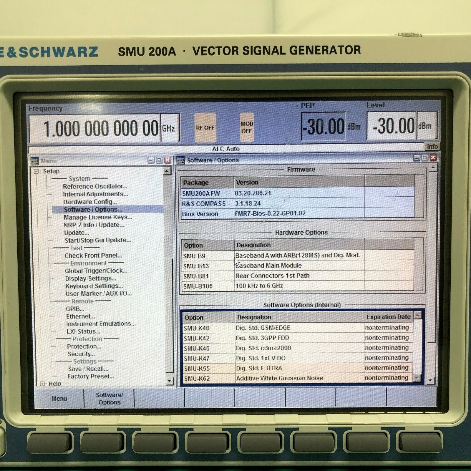 Photo Used ROHDE & SCHWARZ SMU200A For Sale