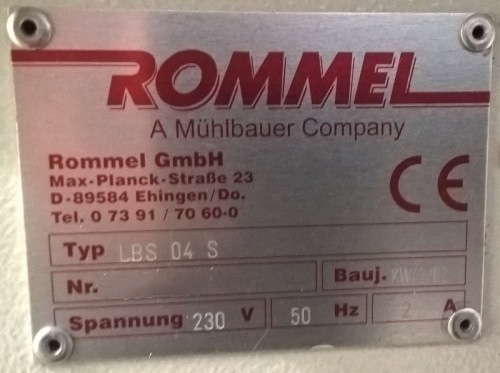 Photo Used ROMMEL LBS 04-S For Sale