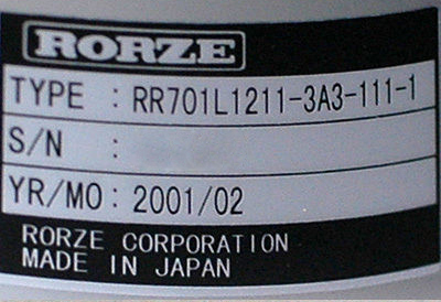 Photo Used RORZE 68RR8151-002-101 For Sale