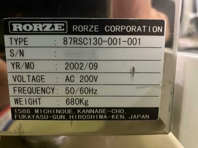Foto Verwendet RORZE 87RSC130-001-001 Zum Verkauf