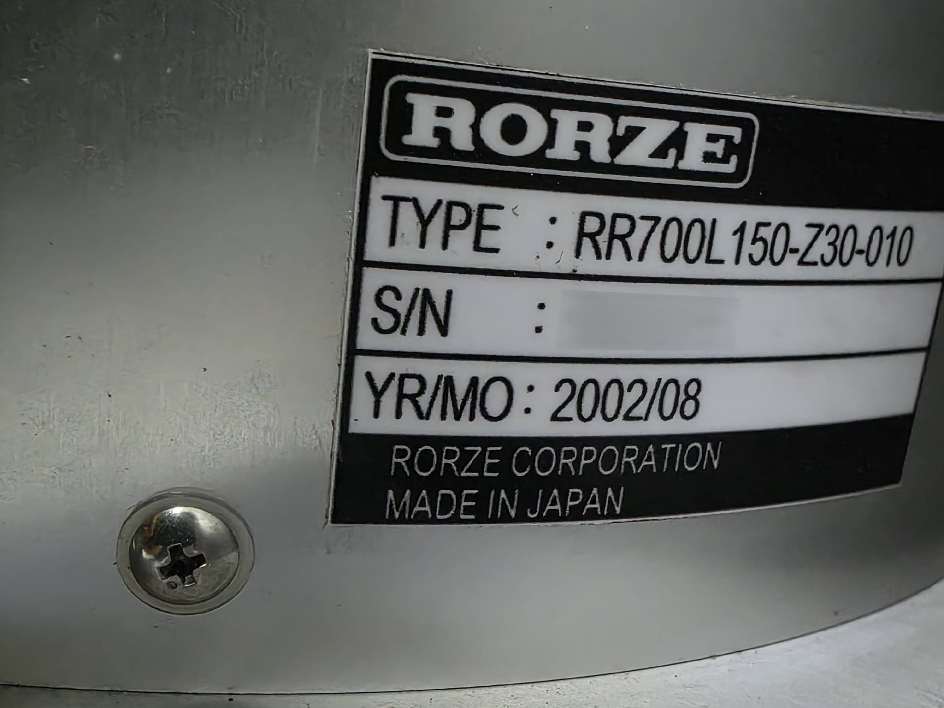 圖為 已使用的 RORZE RR700L150-Z30-010 待售