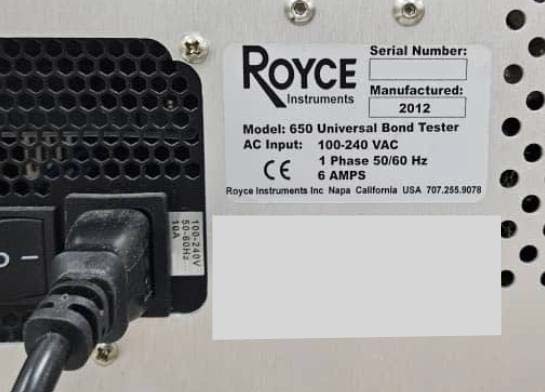フォト（写真） 使用される ROYCE INSTRUMENTS 650 販売のために