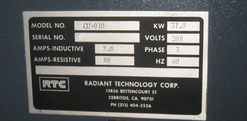 图为 已使用的 RTC / RADIANT TECHNOLOGY CU 910 待售