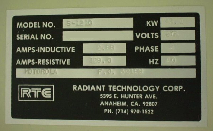 Foto Verwendet RTC / RADIANT TECHNOLOGY S-1210 Zum Verkauf