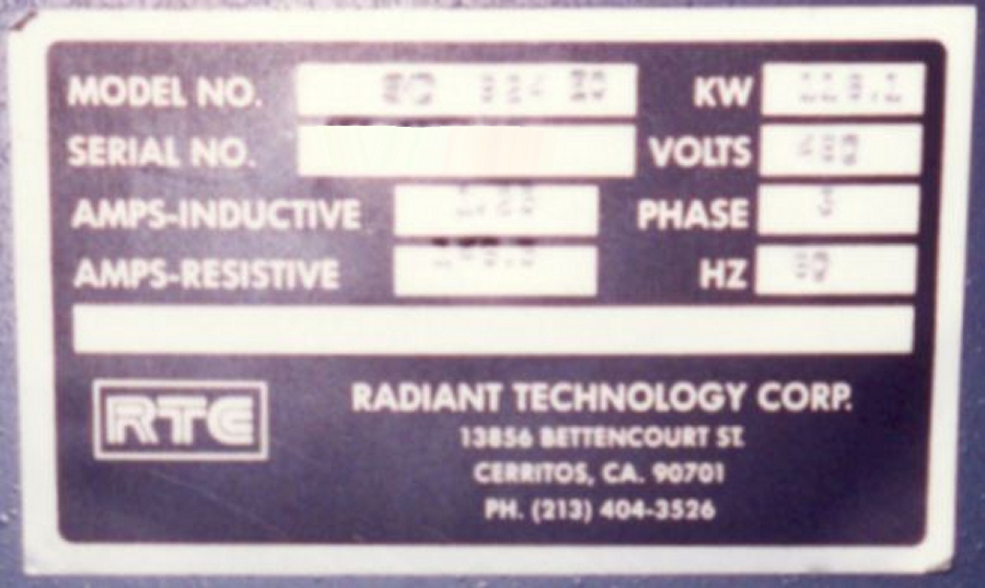 Photo Utilisé RTC / RADIANT TECHNOLOGY SMD-924EC À vendre