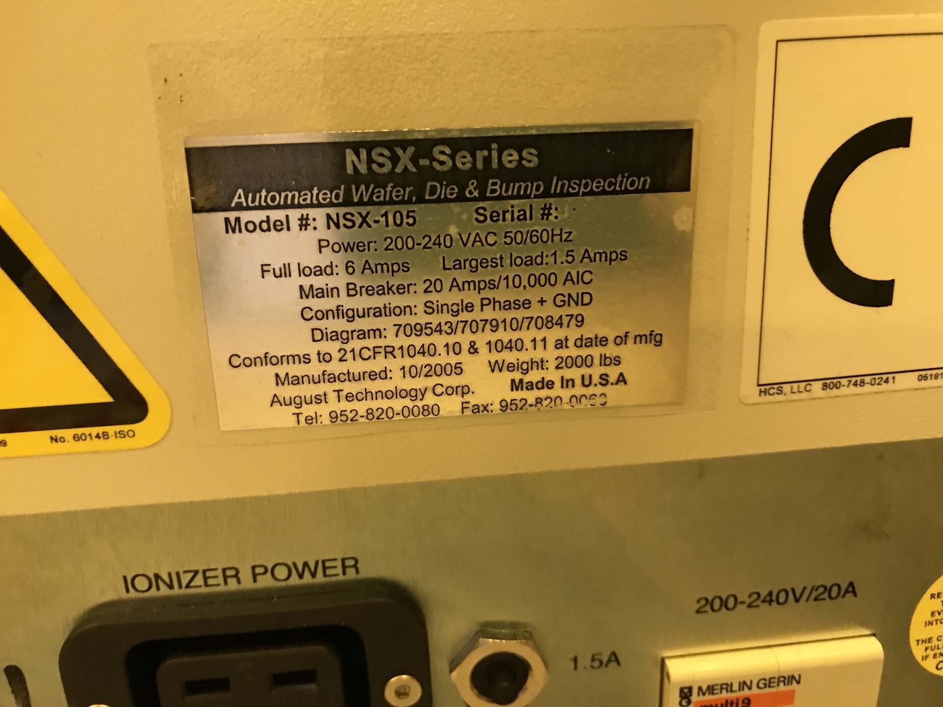 图为 已使用的 RUDOLPH / AUGUST NSX 105 待售