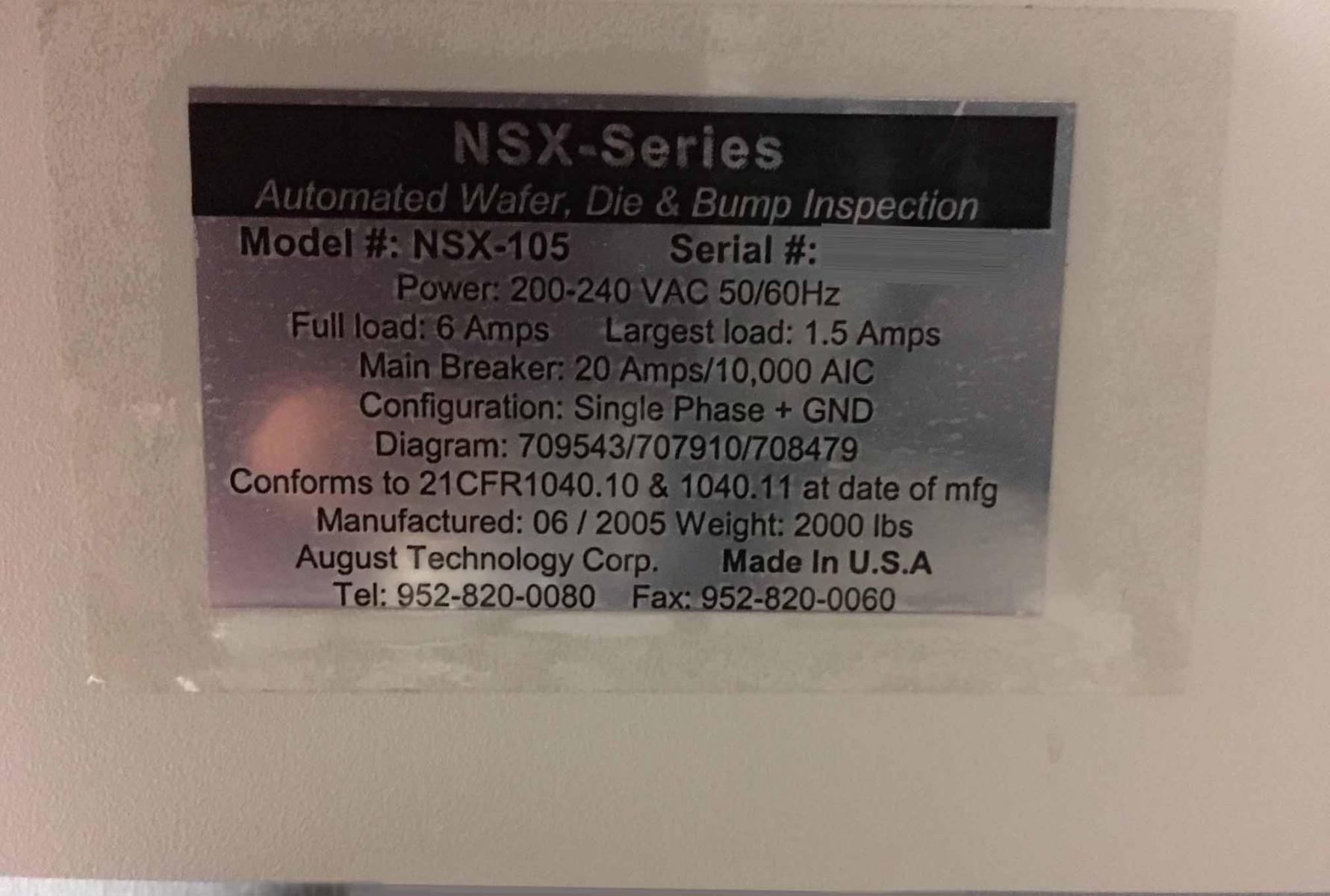 圖為 已使用的 RUDOLPH / AUGUST NSX 105 待售
