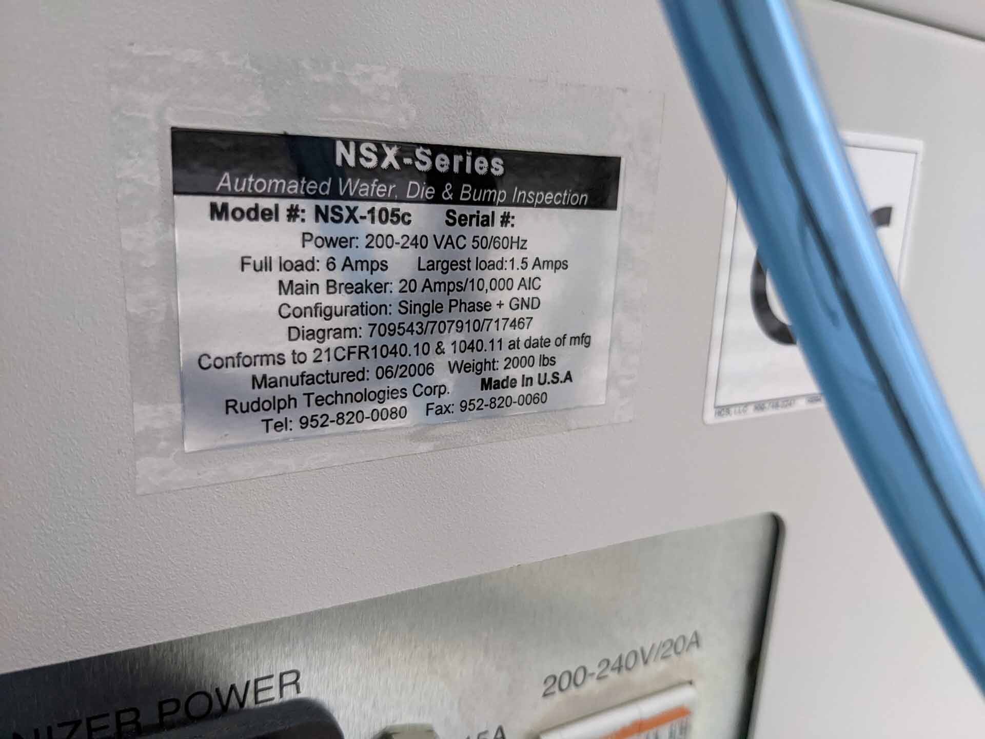 Foto Verwendet RUDOLPH / AUGUST NSX 105C Zum Verkauf