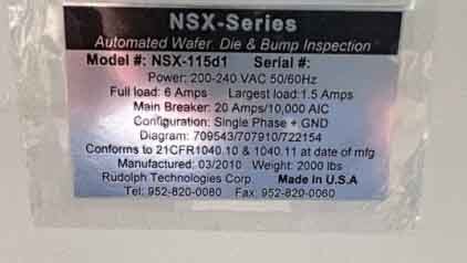 フォト（写真） 使用される RUDOLPH / AUGUST NSX 115D1 販売のために