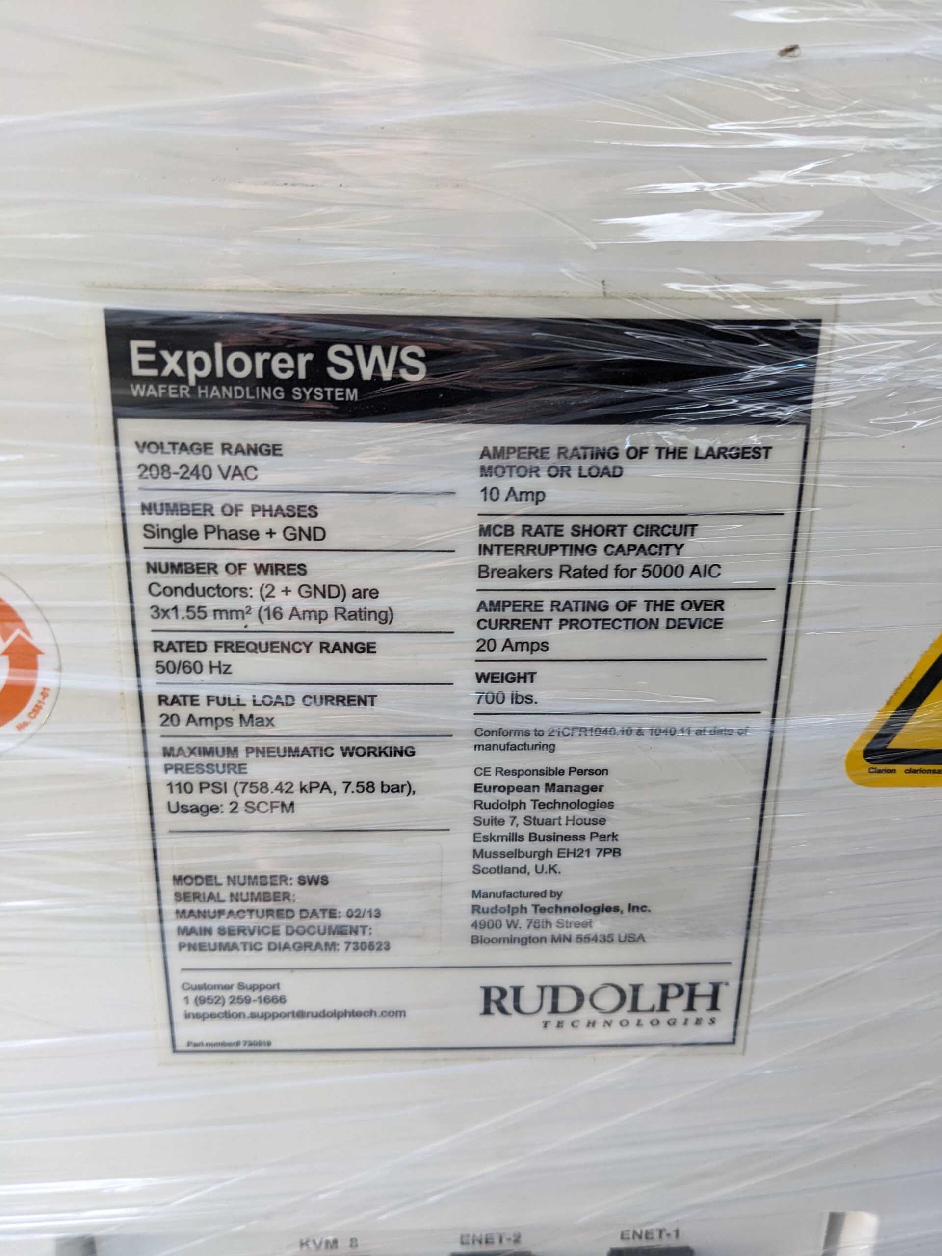 图为 已使用的 RUDOLPH / AUGUST NSX 320+SWS 待售