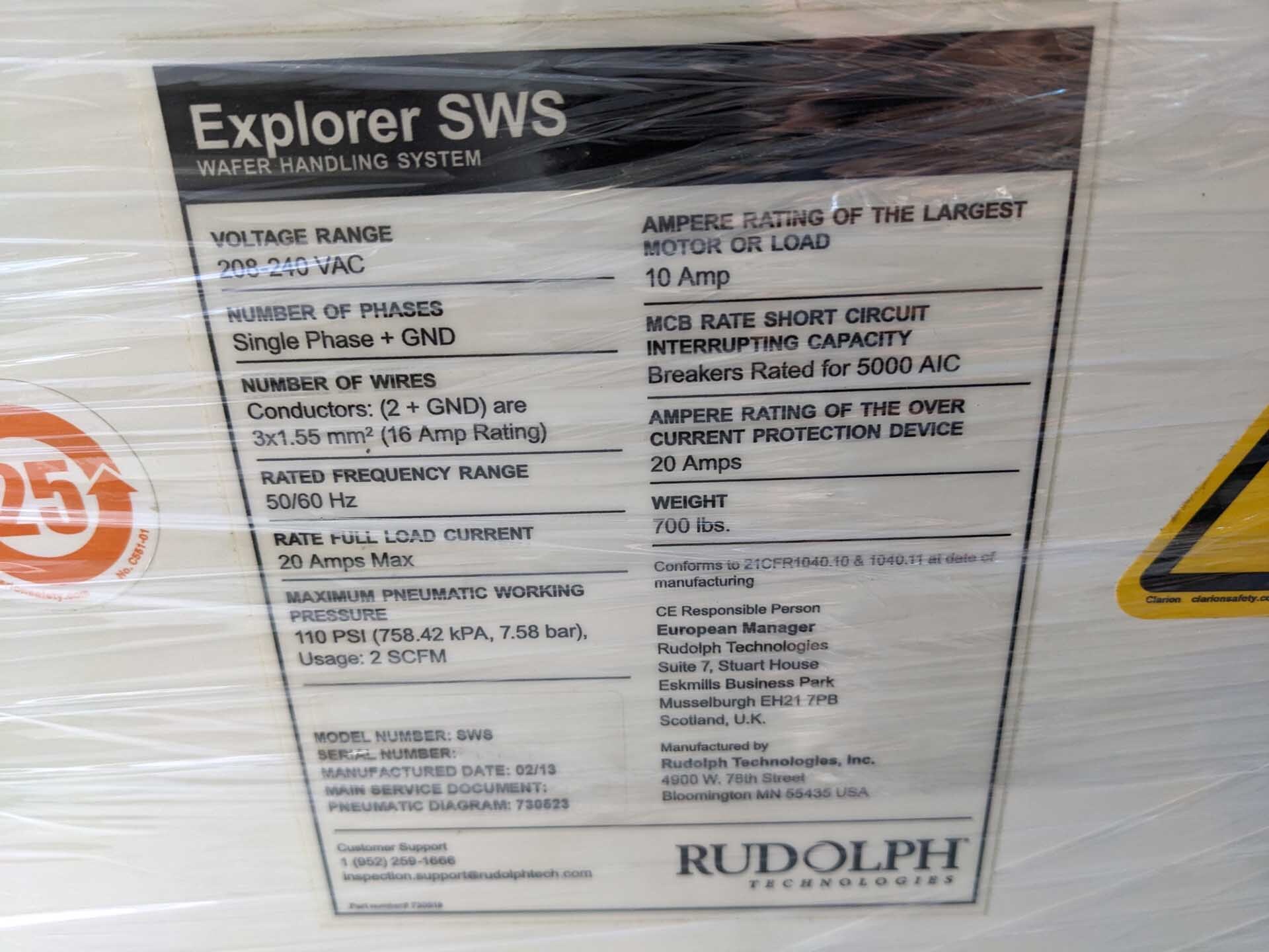 图为 已使用的 RUDOLPH / AUGUST NSX 320+SWS 待售